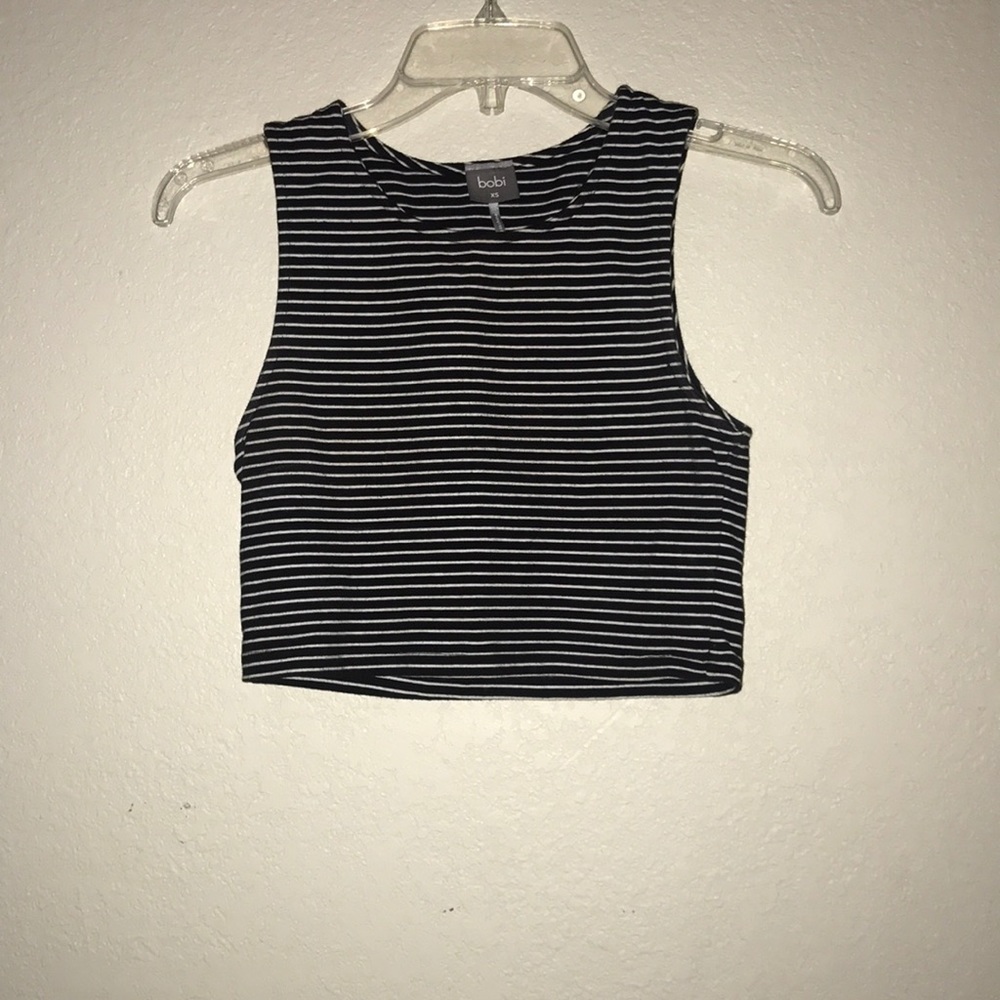 Black and white crop top